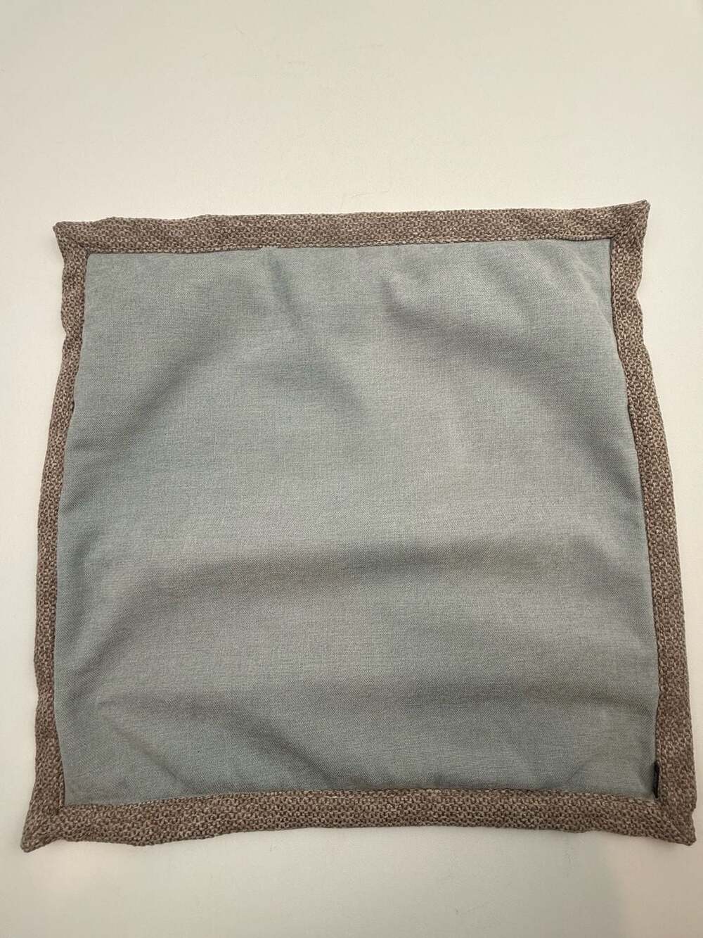 Davis Home Throw Pillow Cover 20x20 Blue Burlap Trim